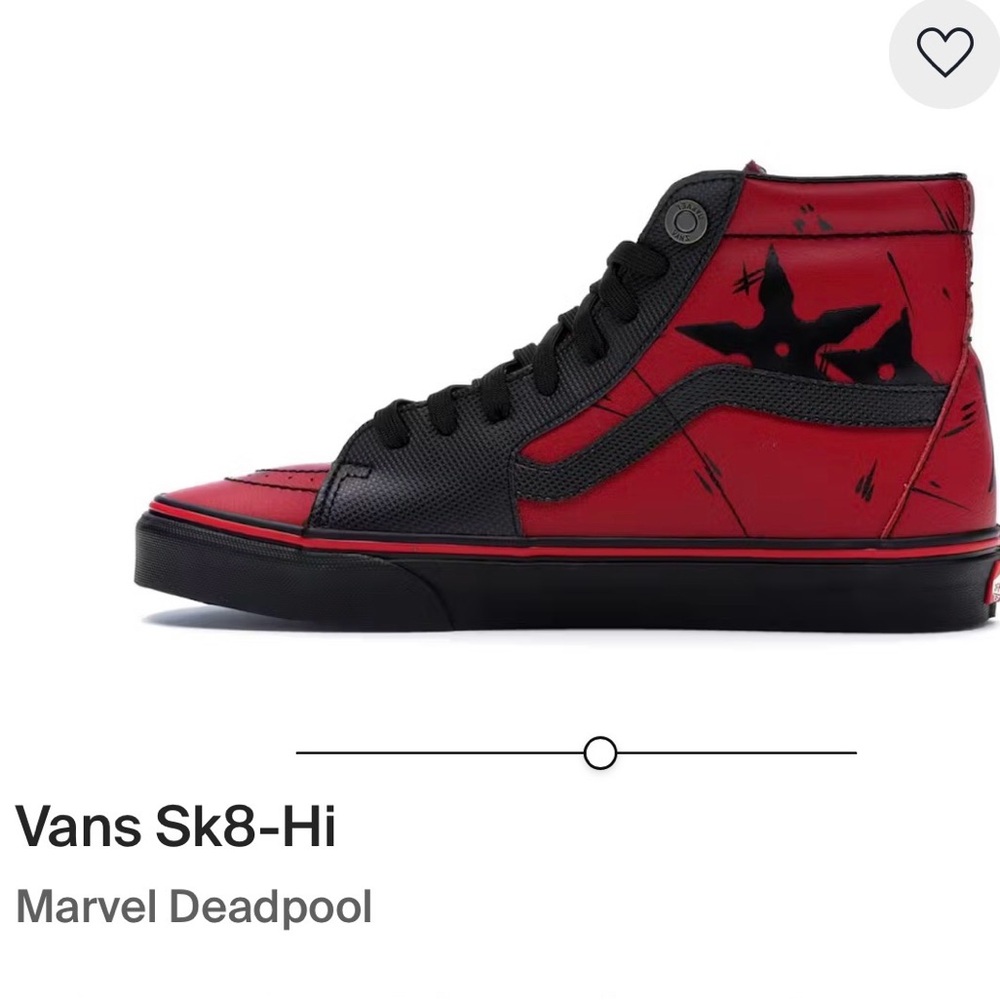 DEADPOOL Limited Vans Sk8-Hi  Marvel Sneakers 4.5 shoes , big kids boys 6.5 NIB